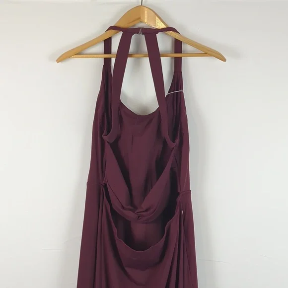 NWT Halara Backless Cut Out Twisted Midi Dress in Fig | Size 2X - Picture 6 of 9